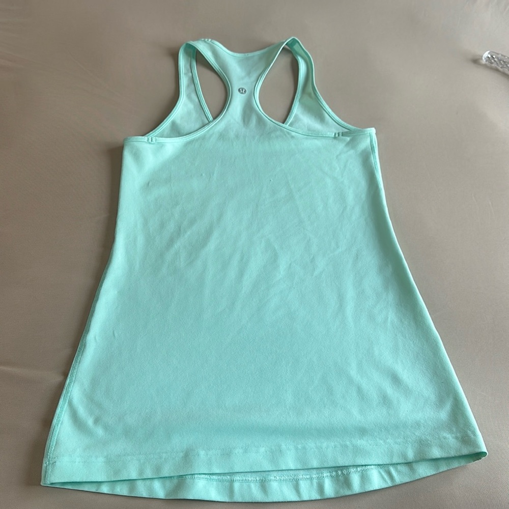 Lululemon Cool Racerback Tank Top - color is “toothpaste” size 8